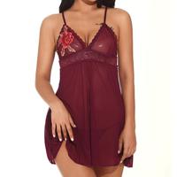 Triangle Rose Embroidery Straps Babydolls