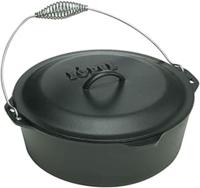 Lodge 5 Quart Cast Iron Dutch Oven, Pre-Seasoned Pot With Lid And Dual Loop Handle, Black - L8D0L3