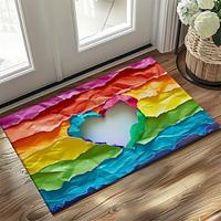 Pride Love Rainbow Doormat Kitchen Mat Floor Mat Non-Slip Area Rug Oil Proof Rug Indoor Outdoor Mat Bedroom Decor Bathroom Mat Entrance Entreyway Rug Lightinthebox - thumbnail