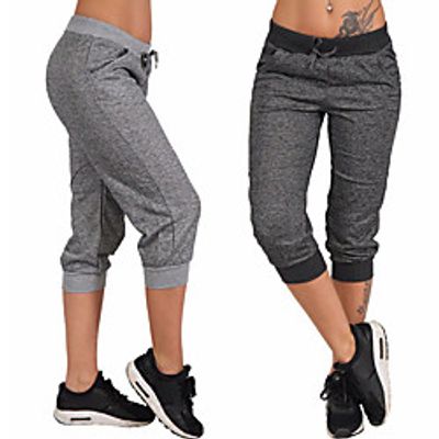 Women Sweatpants Joggers Athleisure Bottoms Summer Fitness Running Jogging Breathable Soft Sport Black Gray miniinthebox