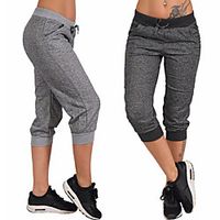 Women Sweatpants Joggers Athleisure Bottoms Summer Fitness Running Jogging Breathable Soft Sport Black Gray miniinthebox - thumbnail