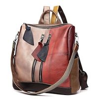 Women's Backpack Commuter Backpack Daily Color Block Street Culture Cowhide Durable Zipper Rainbow Lightinthebox Women's Backpack Commuter Backpack Daily Color Block Street Culture Cowhide Durable Zipper Rainbow Lightinthebox
