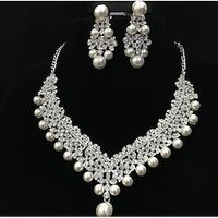 Bridal Jewelry Sets 2pcs Alloy 1 Necklace Earrings Women's Personalized Stylish Artistic Classic Precious irregular Jewelry Set For Carnival Christmas Street Lightinthebox - thumbnail