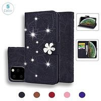 Phone Case For Samsung Galaxy Wallet Card iPhone 14 Pro Max 13 12 11 Pro Max Mini X XR XS 8 7 Plus Wallet Rhinestone Card Holder Slots Flower Crystal Diamond TPU PU Leather miniinthebox - thumbnail