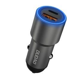Dudao Dual Port Car Charger Grey