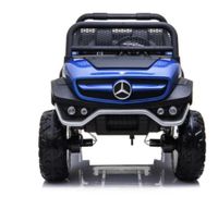 Megastar Ride On 12V Licensed Mercedes Benz Dragoon 4X4 Truck With Leather Seats Twin Seater - Blue (UAE Delivery Only)