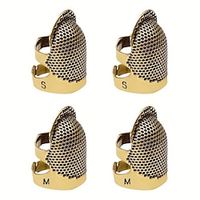 1pcs Sewing Thimble Finger Protector, Adjustable Finger Metal Shield Protector, Sewing Quilting Accessories. miniinthebox
