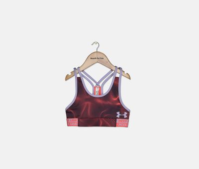 Kids Girls Armour HeatGear Novelty Bra Purple Combo Kids Girls Armour HeatGear Novelty Bra Purple Combo
