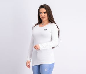 Womens Long Sleeve Slim T-Shirt  White