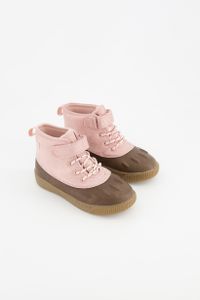 Toddler Girls Round Toe Boots  Pink/Dark Brown