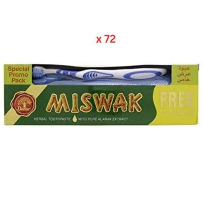 Dabur Toothpaste Miswak With Free Toothbrush - 190g x 72 Dabur Toothpaste Miswak With Free Toothbrush - 190g x 72