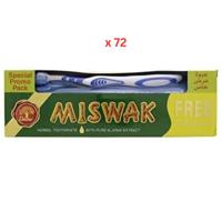 Dabur Toothpaste Miswak With Free Toothbrush - 190g x 72 Dabur Toothpaste Miswak With Free Toothbrush - 190g x 72