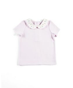 Purple Collared Slogan T-Shirt