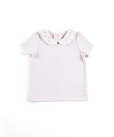 Purple Collared Slogan T-Shirt - thumbnail
