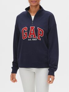 Half-Zip Logo Pullover Sweater