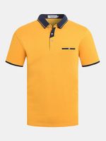 Mens Spring Summer Polo Shirt Soft Knitted Cotton Solid Color Short Sleeve Casual Tops