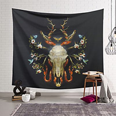 Wall Tapestry Art Decor Blanket Curtain Hanging Home Bedroom Living Room Decoration Polyester Skull Lightinthebox