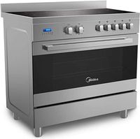 Midea 90x60cm Freestanding Ceramic Cooker with 109L Multifunction Oven-(Silver)-(VSVC96048)