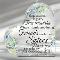 Acrylic Heart Plaque Friends Gifts For Women Friendship Bestie Gifts For Woman Best Sunflower Flower Gift Unbiological Sister Gift Christmas Birthday Gift Thank You Gift For Women Acrylic Friendship Lightinthebox
