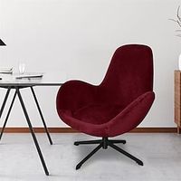 Stretch Velvet Curved Chair Cover Thicken Eggshell Slipcovers Removable Curved Back Arm Chair Protector Cover for Living Room Kitchen Dining Room Lightinthebox - thumbnail