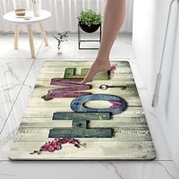 Wood Grain Bathroom Bath Mats Creative Absorbent Bathroom Rug Diatomaceous Earth Non Slip miniinthebox - thumbnail