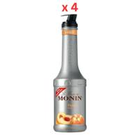 Monin Peach Fruit Mix - 1 Ltr Pack Of 4