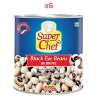 Super Chef Black Eye Beans 2500Gm (Pack Of 6)