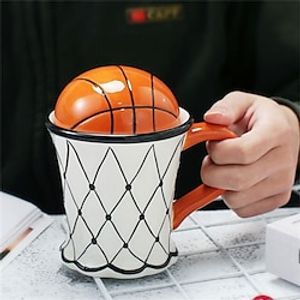 Ceramic Cups Suitable For Breakfast Coffee Cups Milk Cups Creative Basketball Cups With Lids Mugs Gifts Water Cups Student Gifts Funny gift for Valentine's Day super bowl Lightinthebox