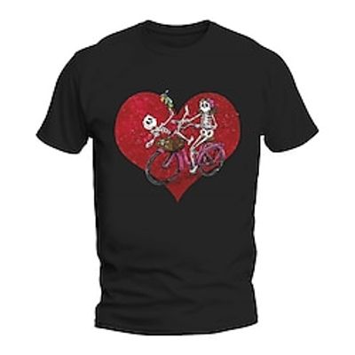 Skull Valentine's Day Black Dark Blue T shirt Tee Men's Graphic Cotton Blend Shirt Sports Classic Shirt Short Sleeve Comfortable Tee Sports Outdoor Holiday Summer Fashion Designer Clothing S M L XL Lightinthebox