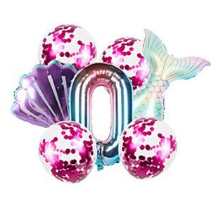 Aluminum Foil Mermaid Latex Balloon Set Amazon First Birthday Decoration Digital Aluminum Film Lightinthebox