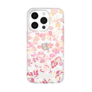 Kate Spade iPhone 15 Pro Flowerbed Pink Ombre with MagSafe Case
