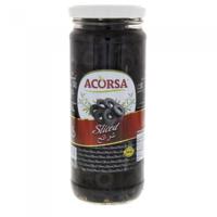 Acorsa Black Sliced Olives Jar 470gm