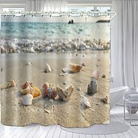Gourd Flowers Digital Printing Shower Curtain Shower Curtains  Hooks Modern Polyester New Design Lightinthebox - thumbnail