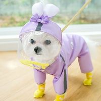 Dog Cat Rain Coat Solid Colored Fashion Cute Holiday Casual  Daily Dog Clothes Puppy Clothes Dog Outfits Soft Purple Blue Costume for Girl and Boy Dog Waterproof Material XS S M L XL 2XL Lightinthebox - thumbnail