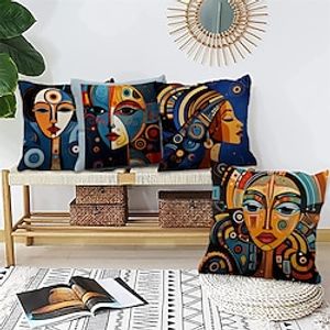 Abstract Women Decorative Toss Pillows Cover 1PC Soft Square Cushion Case Pillowcase for Bedroom Livingroom Sofa Couch Chair miniinthebox