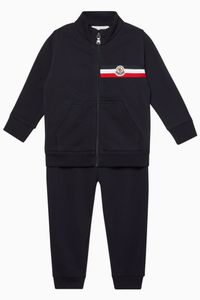 Tricolour Band Sweatshirt & Sweatpants Set