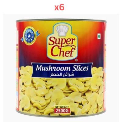 Super Chef Mushroom Slice 2500Gm (Pack Of 6)
