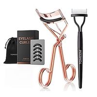 Eyelash Curler with Comb, Professional Volumizing Kit, Eyelash Curler with Refill Pads for Home and Travel, Rose Gold Lightinthebox - thumbnail