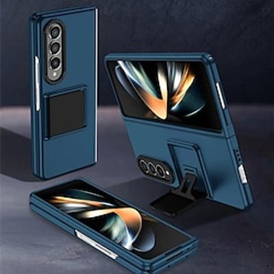 Anti-Shock Plain Portable Stand Phone Case for Samsung Galaxy Z Fold 5 5G Z Fold 4 Fold 3 Phone Accessories miniinthebox Anti-Shock Plain Portable Stand Phone Case for Samsung Galaxy Z Fold 5 5G Z Fold 4 Fold 3 Phone Accessories miniinthebox