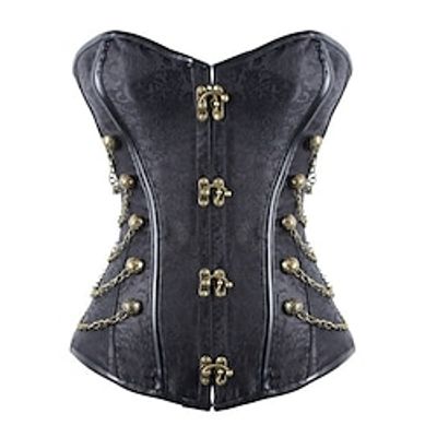 Steampunk Corset Thong 2 PCS Set Punk  Gothic Overbust Corset Cosplay Plus Size Women's Party Cosplay Costume miniinthebox