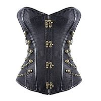 Steampunk Corset Thong 2 PCS Set Punk  Gothic Overbust Corset Cosplay Plus Size Women's Party Cosplay Costume miniinthebox - thumbnail