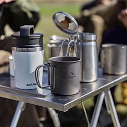 Outdoor Camping Pure Titanium Alloy Coffee Cup Tea Water Cups with Lid Ultralight Hanging Pot Glamping Tableware Fishing Gear Lightinthebox