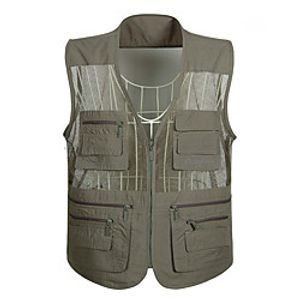 Men's Hunting Gilet Outdoor Breathable Fast Dry Wearable Comfortable Spring Summer Solid Colored Polyester Army Green Grey Khaki Lightinthebox