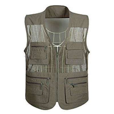 Men's Hunting Gilet Outdoor Breathable Fast Dry Wearable Comfortable Spring Summer Solid Colored Polyester Army Green Grey Khaki Lightinthebox