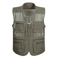Men's Hunting Gilet Outdoor Breathable Fast Dry Wearable Comfortable Spring Summer Solid Colored Polyester Army Green Grey Khaki Lightinthebox - thumbnail
