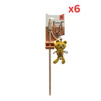 FOFOS Tiger Cat Wand Cat Toy (Pack Of 6)