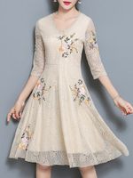 Lace Embroidery Hollow Dresses