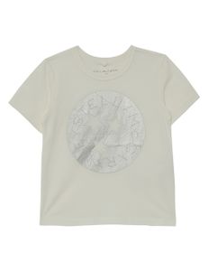 Holographic Print T-Shirt - Cream