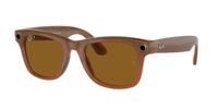 Rayban Meta Glass Wayfarer Shiny Caramel/Polar Brown RW4008