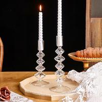 Transparent Glass Candle Holder: Perfect for Romantic Candlelit Dinners, Wedding Photoshoot Props, Home Decor for Living Room Tables, Adding Sophistication to Any Setting Lightinthebox